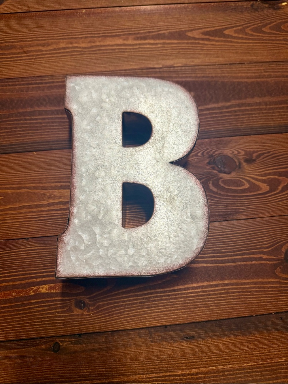 Hobby Lobby Galvanized Metal Letter “B” - Rustic Farmhouse Decor